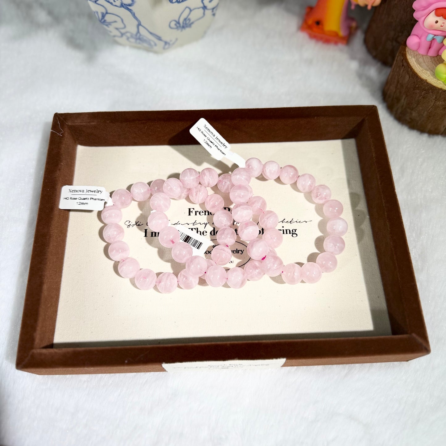 XENOVA- HQ Madagascar Rose Quartz Bracelet