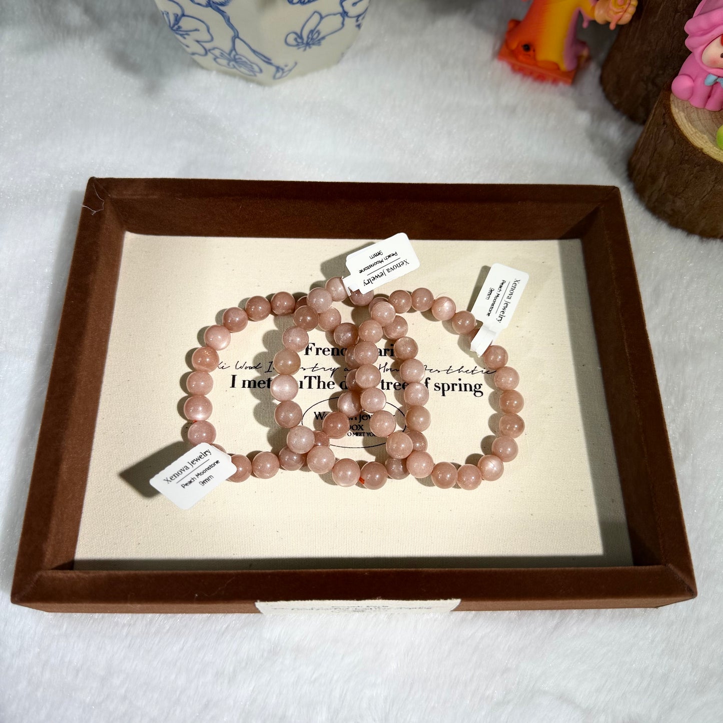 XENOVA- HQ Peach Moonstone Bracelet