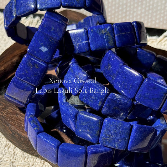 HQ Natrual Lapis Lazuli Soft Bangle